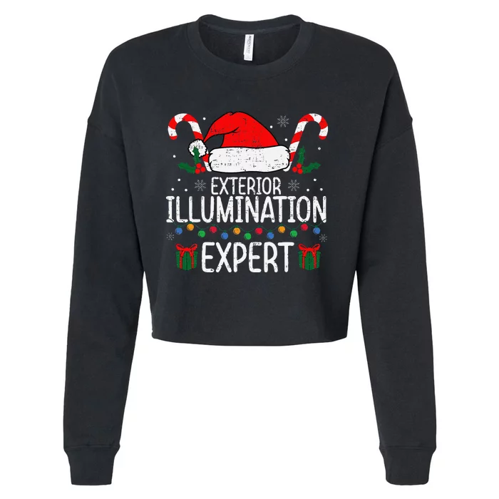 Exterior Illumination Expert Christmas Light Decorator Xmas Cropped Pullover Crew