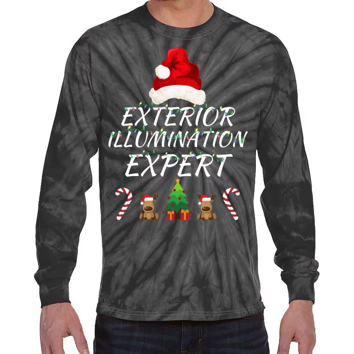 Exterior Illumination Expert Christmas Light Decorator Funny Illumination Expert Tie-Dye Long Sleeve Shirt