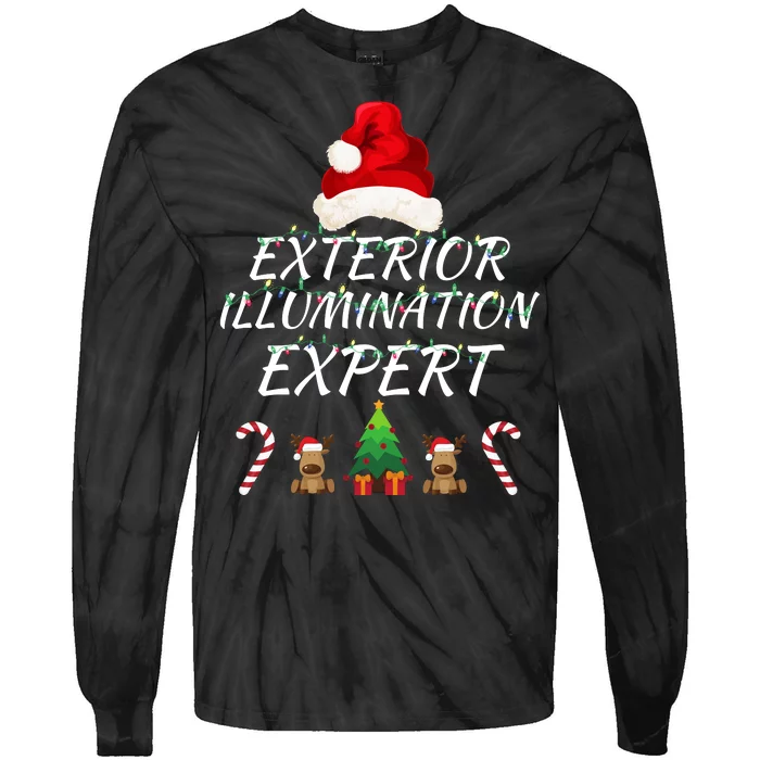 Exterior Illumination Expert Christmas Light Decorator Funny Illumination Expert Tie-Dye Long Sleeve Shirt