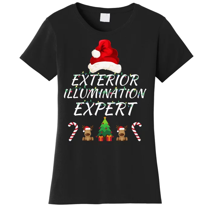 Exterior Illumination Expert Christmas Light Decorator Funny Illumination Expert Women's T-Shirt