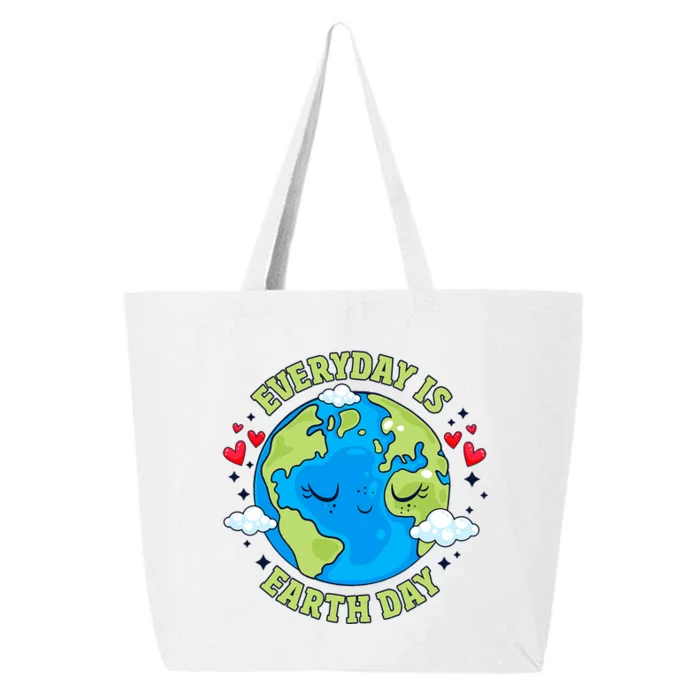 Everyday Is Earth Day Celebrate Earth Day Environmental Cute Design 25L Jumbo Tote