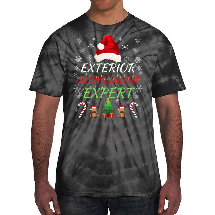 Exterior Illumination Expert Funny Illumination Expert Christmas Light Decorator Tie-Dye T-Shirt