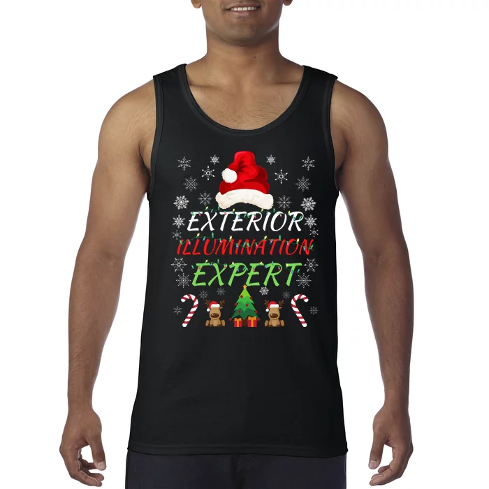 Exterior Illumination Expert Funny Illumination Expert Christmas Light Decorator Tank Top