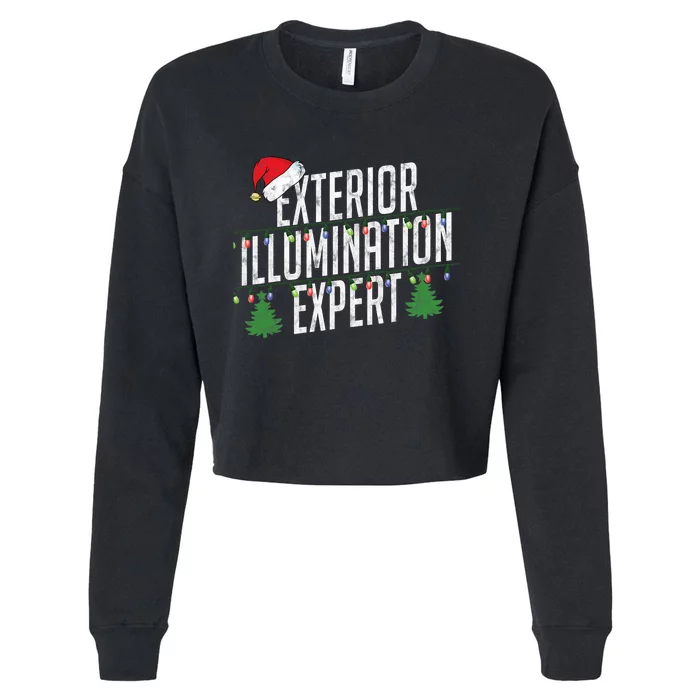 Exterior Illumination Expert Christmas Light Decorator Cropped Pullover Crew