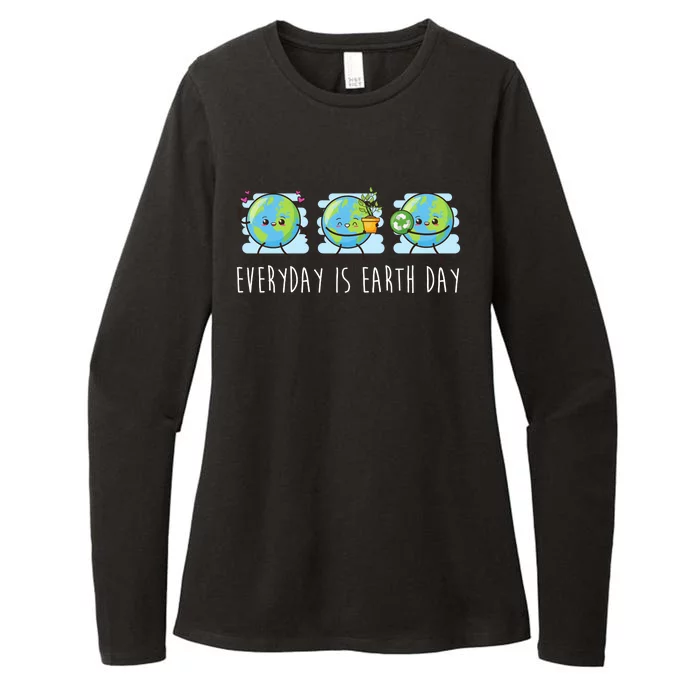 Everyday Is Earth Day Cute Planet Awareness Womens CVC Long Sleeve Shirt