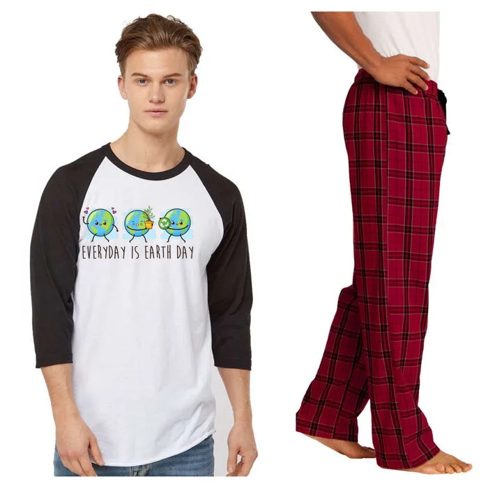 Everyday Is Earth Day Cute Planet Awareness Raglan Sleeve Pajama Set