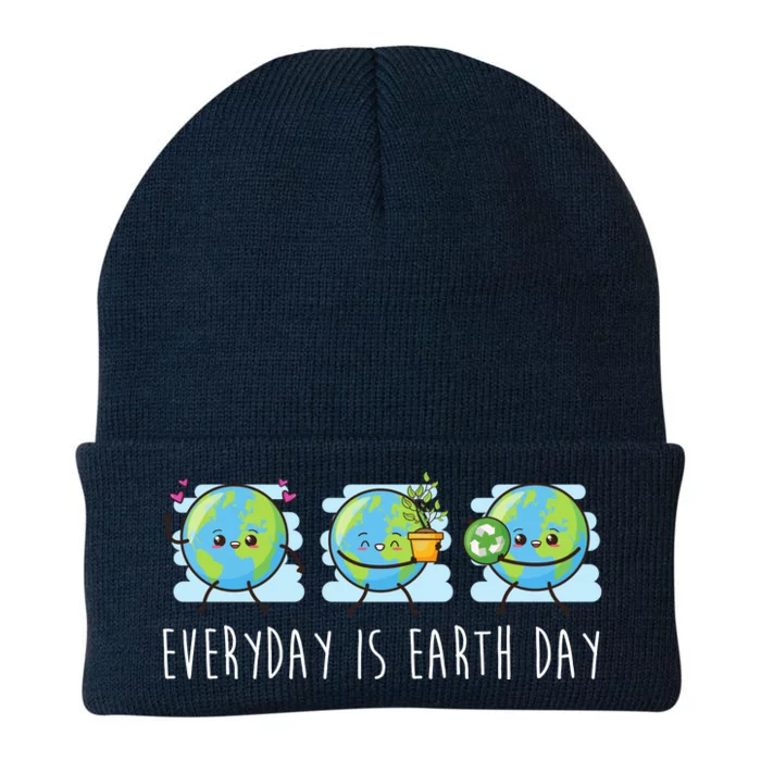 Everyday Is Earth Day Cute Planet Awareness Knit Cap Winter Beanie