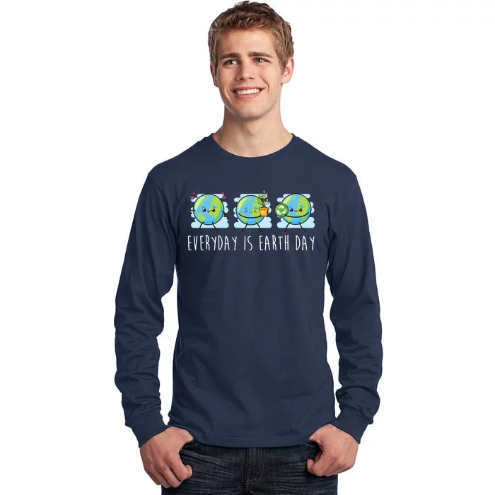 Everyday Is Earth Day Cute Planet Awareness Tall Long Sleeve T-Shirt