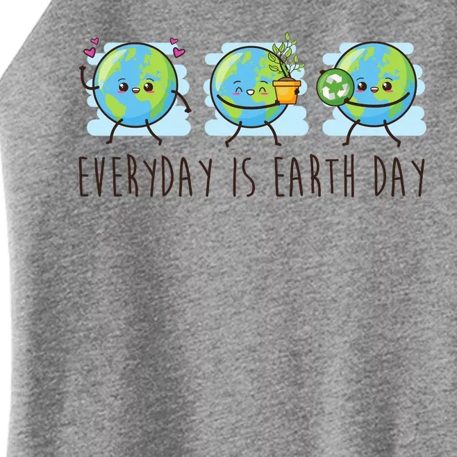 Everyday Is Earth Day Cute Planet Awareness Women’s Perfect Tri Rocker Tank