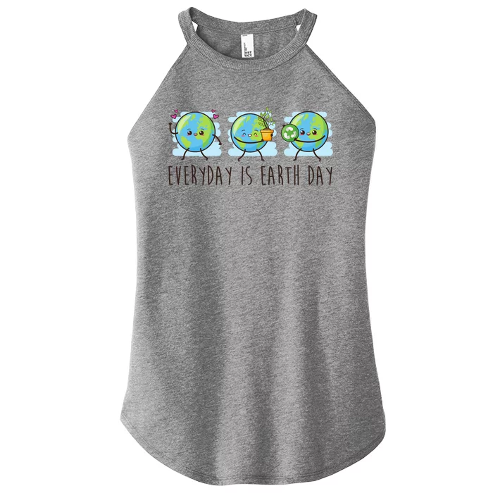 Everyday Is Earth Day Cute Planet Awareness Women’s Perfect Tri Rocker Tank