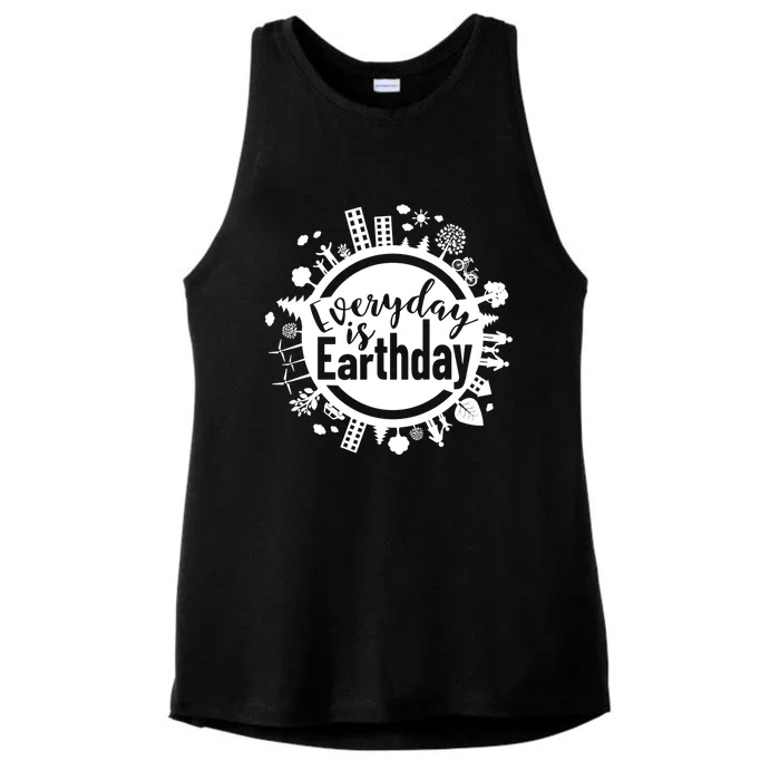 Everyday Is Earth Day Environtal Climate Change Meaningful Gift Ladies Tri-Blend Wicking Tank