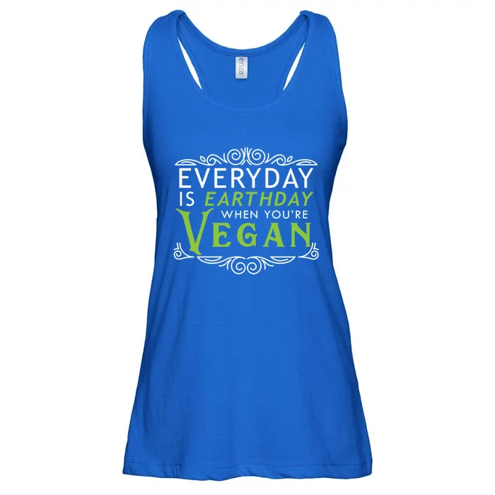 Everyday Is Earth Day Vegan Environt Awareness Vegetarian Gift Ladies Essential Flowy Tank