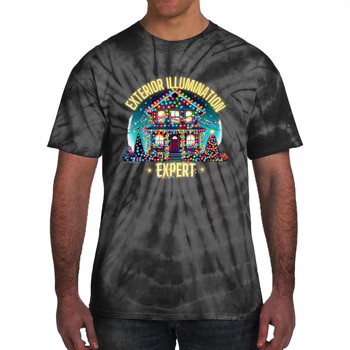 Exterior Illumination Expert Christmas Lights Decor Funny Tie-Dye T-Shirt