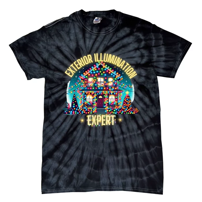 Exterior Illumination Expert Christmas Lights Decor Funny Tie-Dye T-Shirt