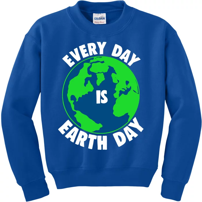 Everyday Is Earth Day Retro Vintage Great Gift Earth Globe Gift Kids Sweatshirt