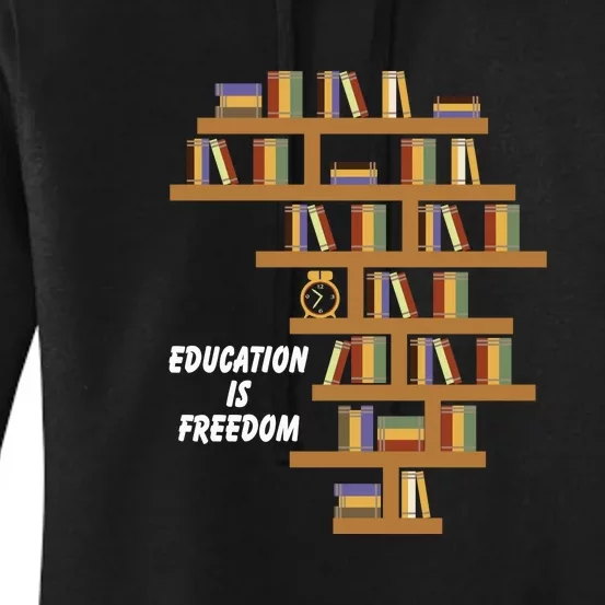 Education Is Freedom African American Black History Educator Women's Pullover Hoodie