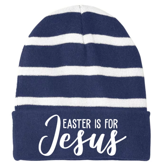 Easter Is For Jesus Cute Striped Beanie with Solid Band