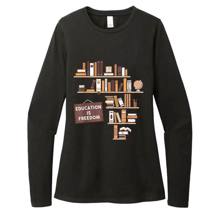 Education Is Freedom African American Black History Educato Womens CVC Long Sleeve Shirt