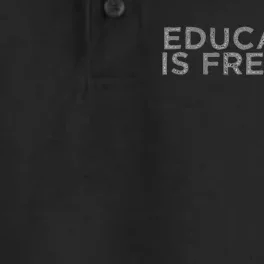 Education Is Freedom Book Reader Black History Month African Dry Zone Grid Performance Polo