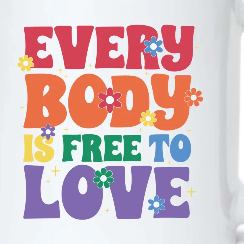 Everybody Is Free To Love Pride Month Gift Black Color Changing Mug