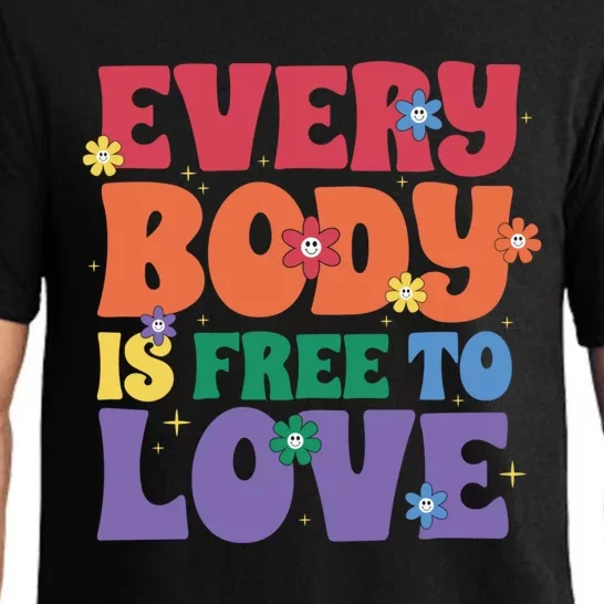 Everybody Is Free To Love Pride Month Gift Pajama Set