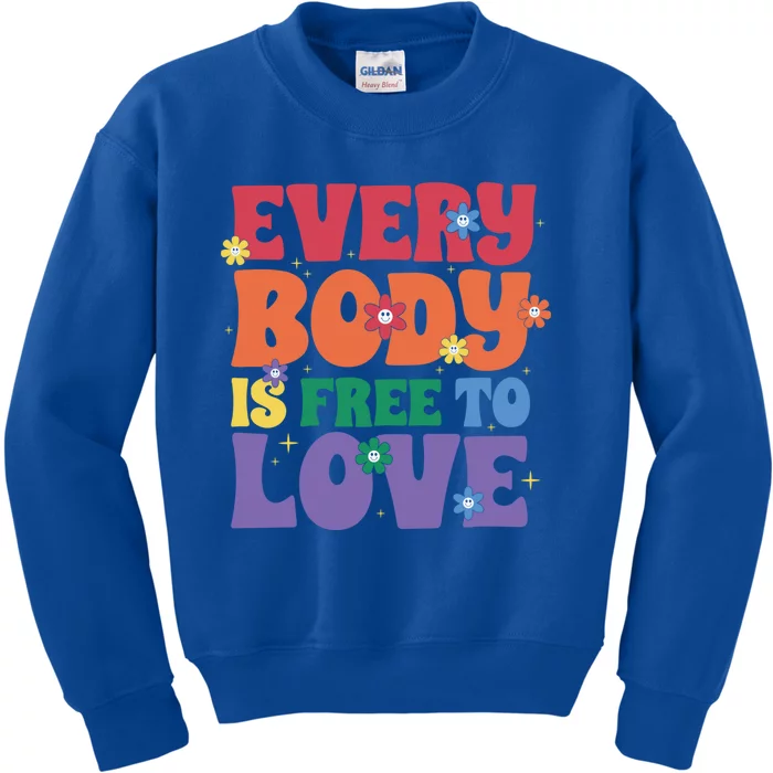 Everybody Is Free To Love Pride Month Gift Kids Sweatshirt