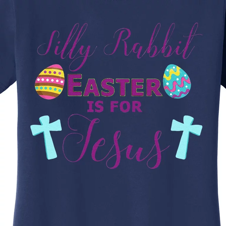 Easter Is For Jesus Cute Religous Cross Egg Women's T-Shirt