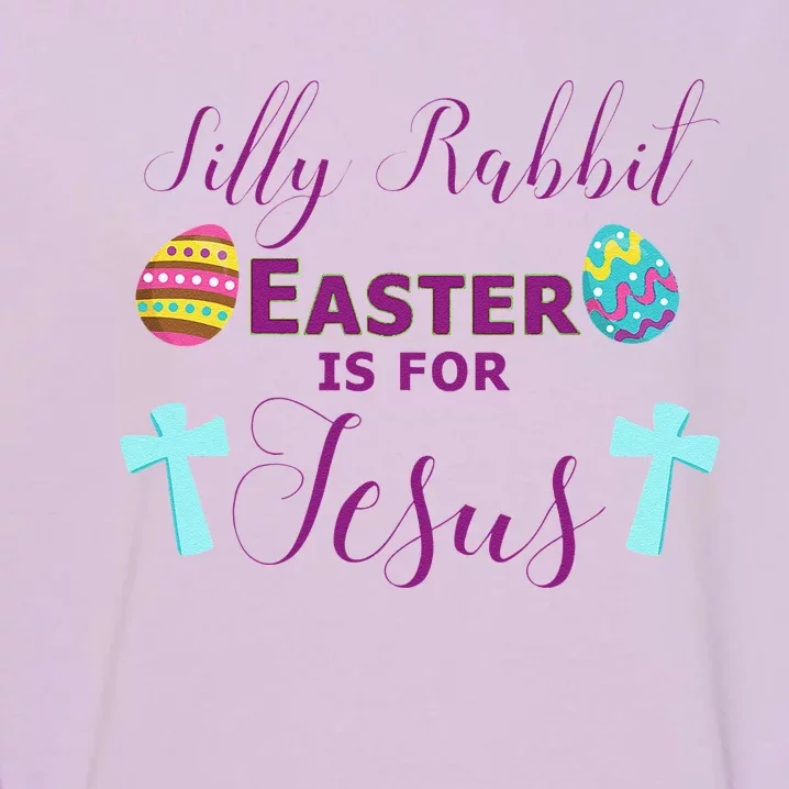 Easter Is For Jesus Cute Religous Cross Egg Garment-Dyed Sweatshirt