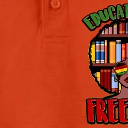 Education Is Freedom Black History Book Reading Lover Dry Zone Grid Performance Polo