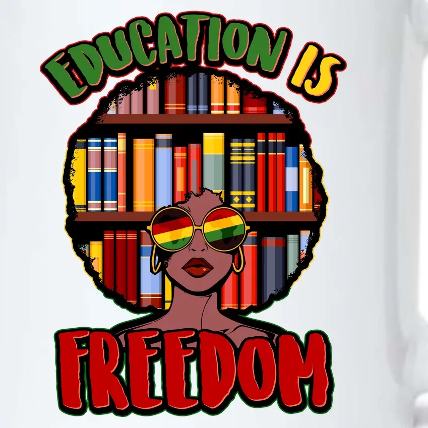 Education Is Freedom Black History Book Reading Lover Black Color Changing Mug