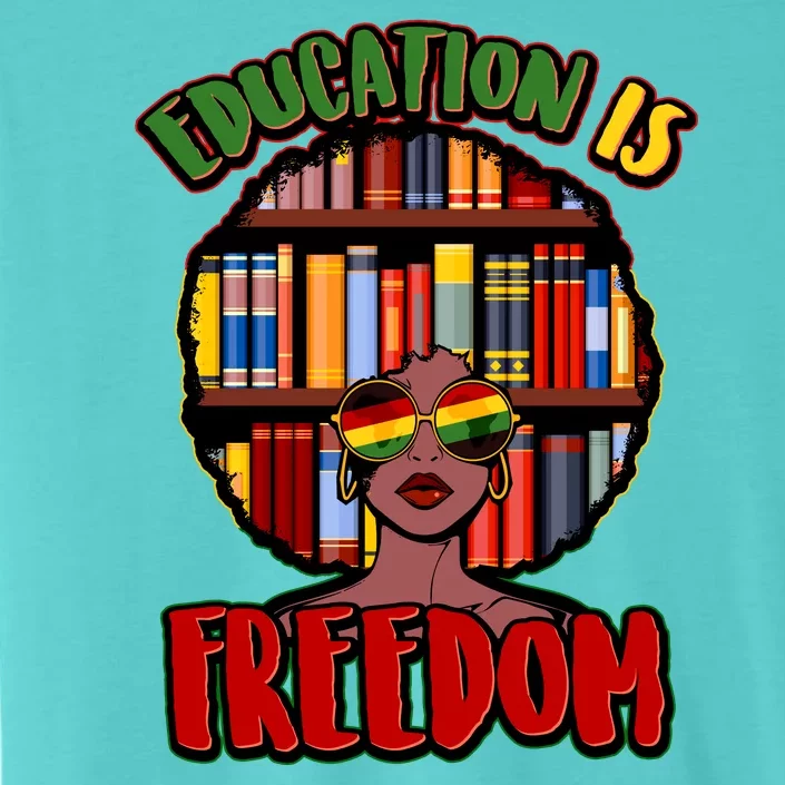 Education Is Freedom Black History Book Reading Lover ChromaSoft Performance T-Shirt