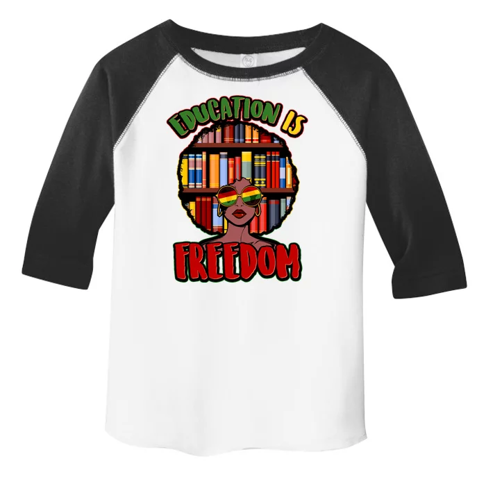 Education Is Freedom Black History Book Reading Lover Toddler Fine Jersey T-Shirt