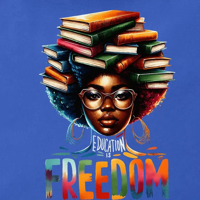 Education Is Freedom Black Teacher Books Black History Month Zip Tote Bag