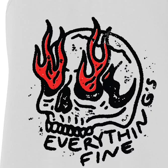 Everything Is Fine Skeleton Women's Racerback Tank