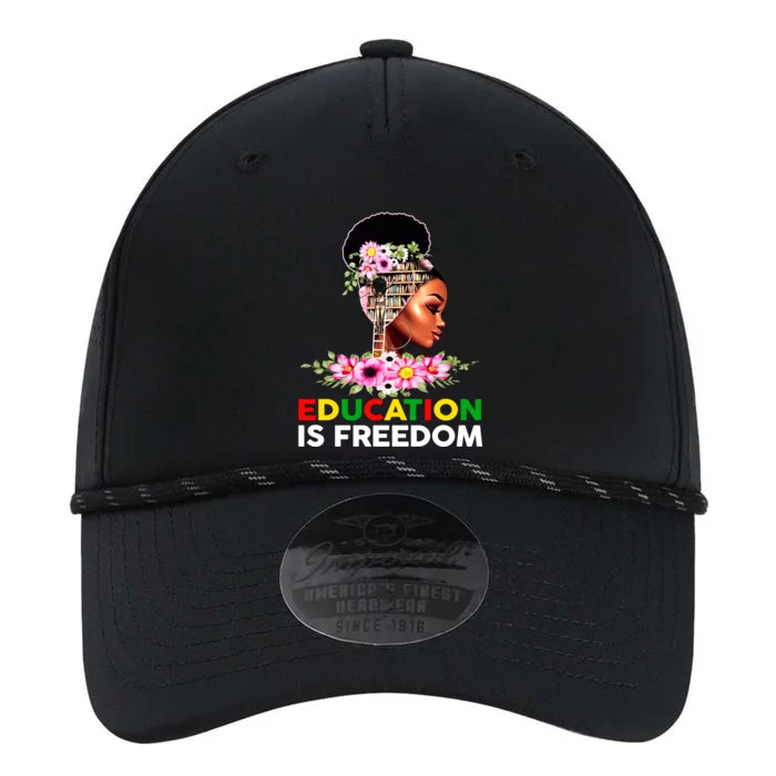 Education Is Freedom Book Lover Juneteenth Black Gift Performance The Dyno Cap