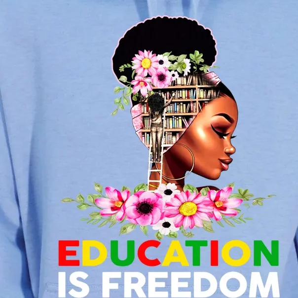 Education Is Freedom Book Lover Juneteenth Black Gift Unisex Surf Hoodie