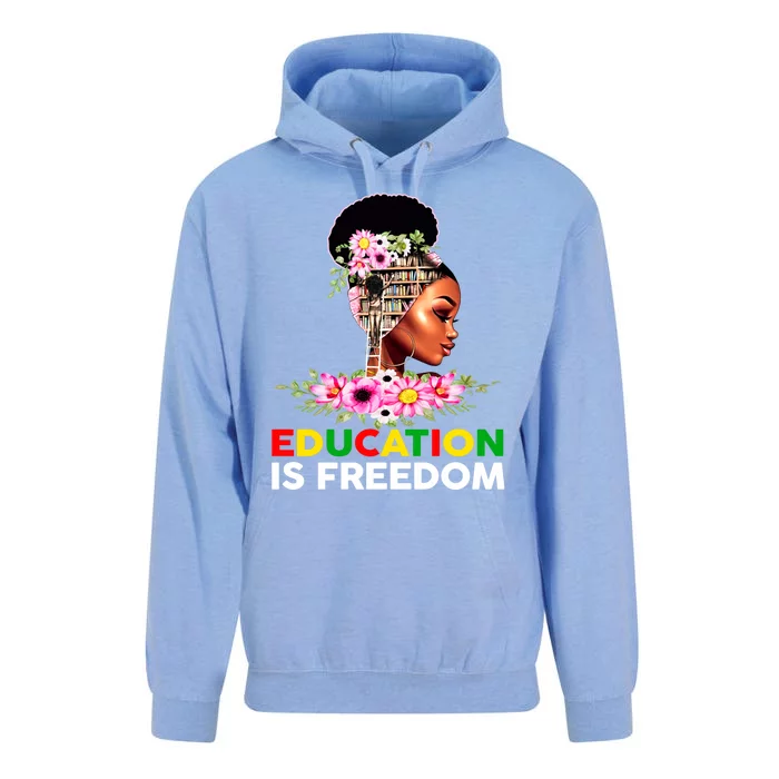 Education Is Freedom Book Lover Juneteenth Black Gift Unisex Surf Hoodie