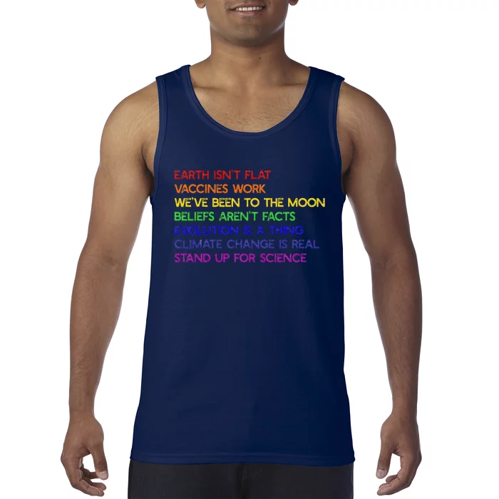 EARTH ISN'T FLAT STAND UP FOR SCIENCE REAL Earth Day Tank Top