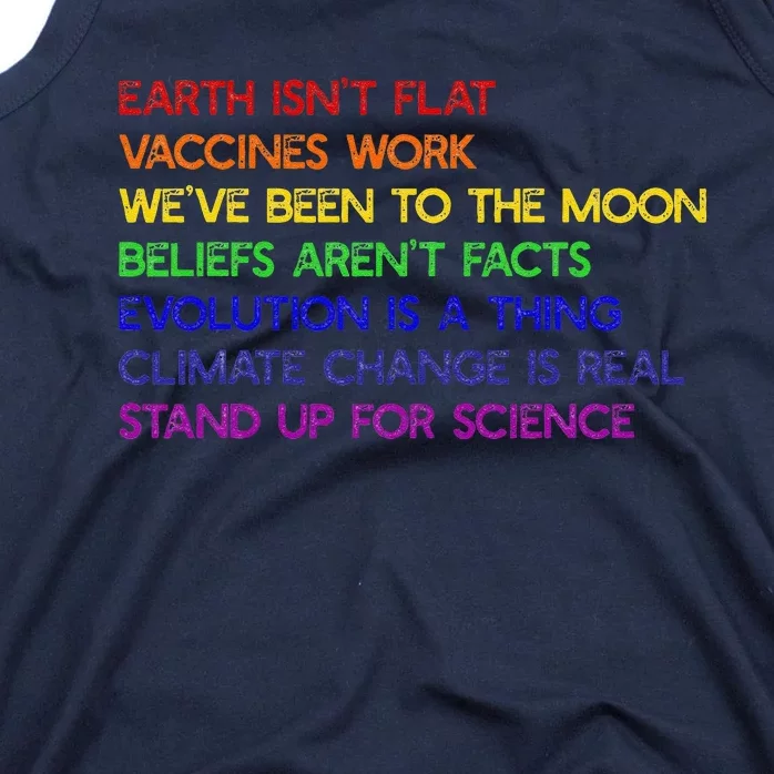 EARTH ISN'T FLAT STAND UP FOR SCIENCE REAL Earth Day Tank Top