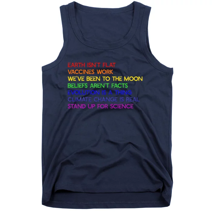 EARTH ISN'T FLAT STAND UP FOR SCIENCE REAL Earth Day Tank Top