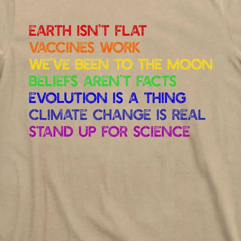 EARTH ISN'T FLAT STAND UP FOR SCIENCE REAL Earth Day T-Shirt