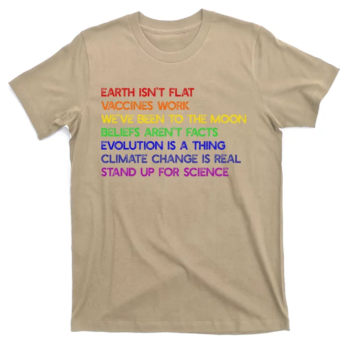 EARTH ISN'T FLAT STAND UP FOR SCIENCE REAL Earth Day T-Shirt