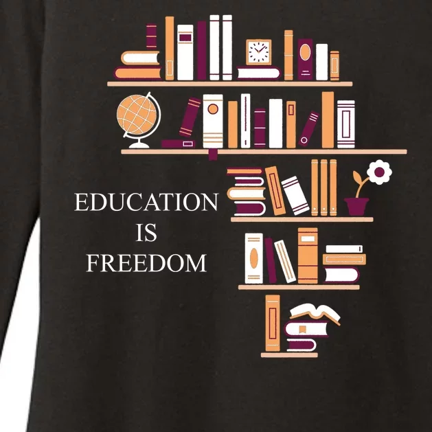 Education Is Freedom Womens CVC Long Sleeve Shirt