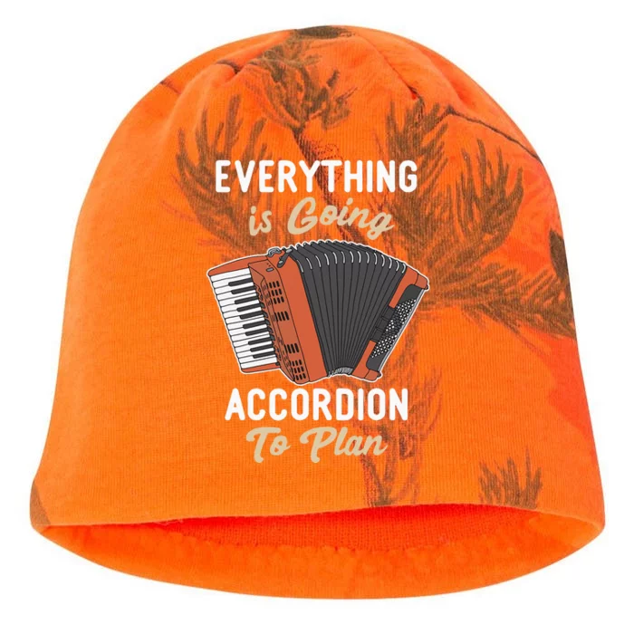 Everything Is Going Accordion To Plan Funny Accordion Player Kati - Camo Knit Beanie