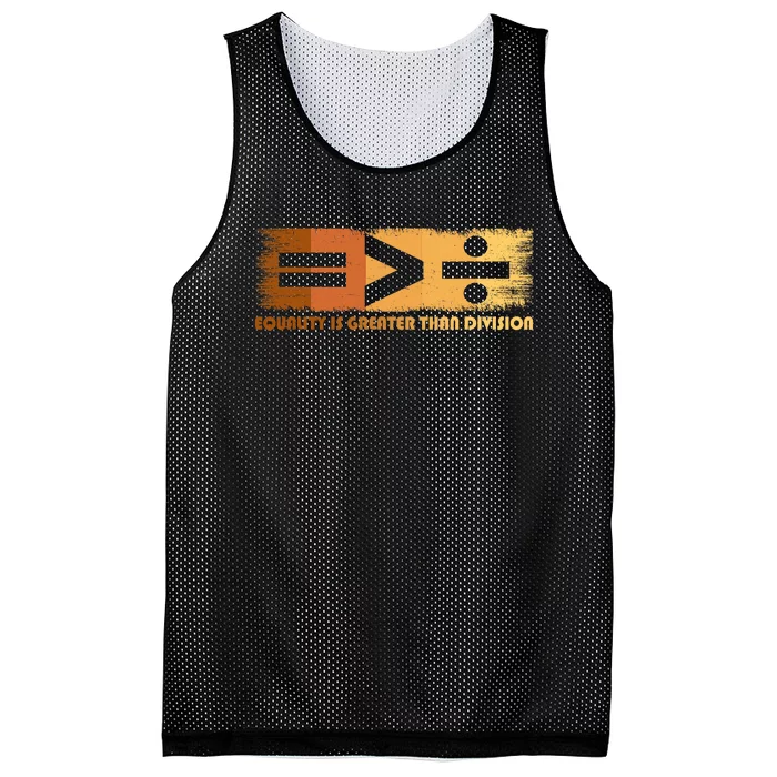 Equality Is Greater Than Division Black History Month Math Mesh Reversible Basketball Jersey Tank