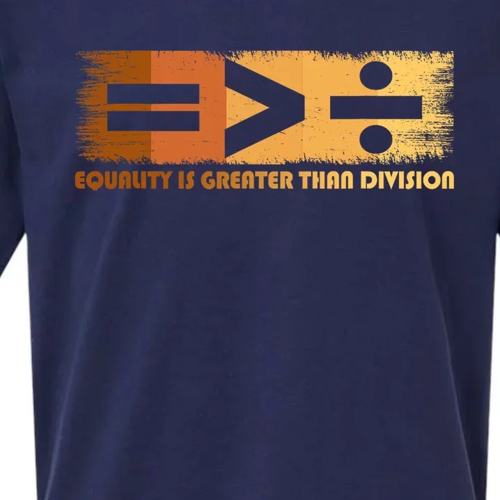 Equality Is Greater Than Division Black History Month Math Sueded Cloud Jersey T-Shirt