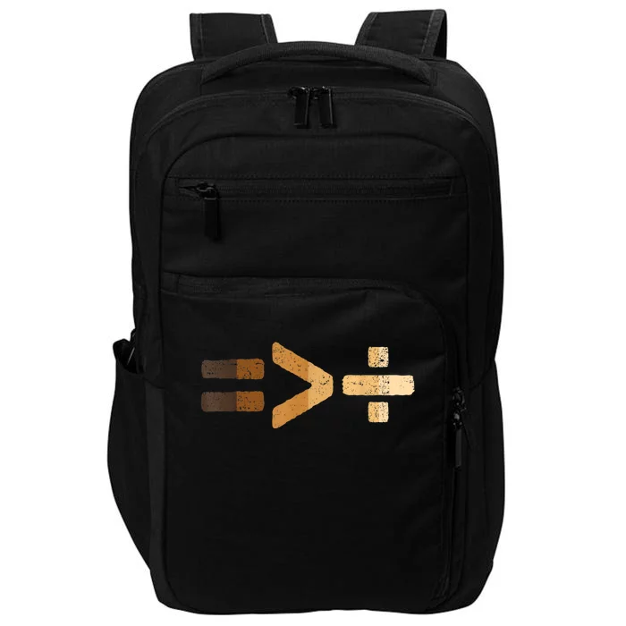 Equality Is Greater Than Division Black History BLM Melanin Impact Tech Backpack