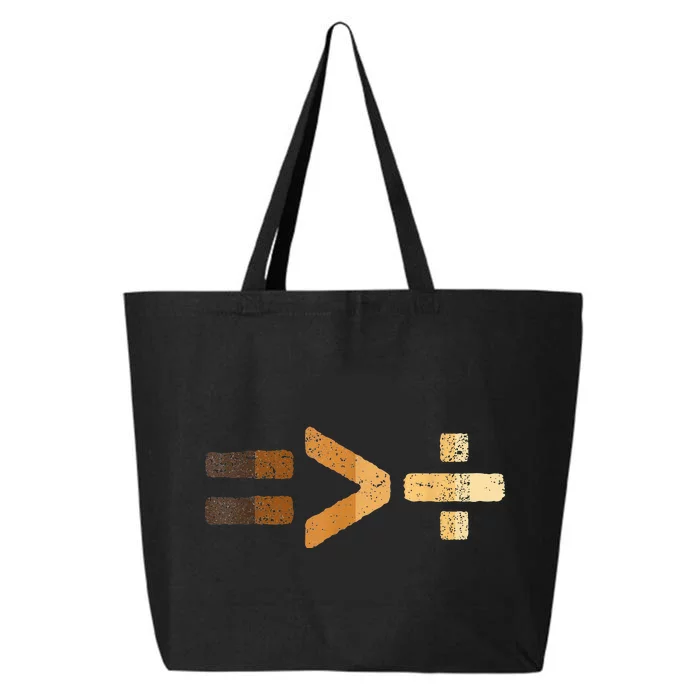 Equality Is Greater Than Division Black History BLM Melanin 25L Jumbo Tote