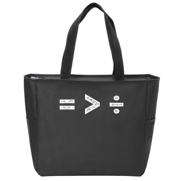 Equality is Greater Than Division Symbols Zip Tote Bag