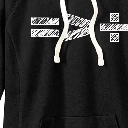 Equal Is Greater Than Divided Women's Fleece Hoodie